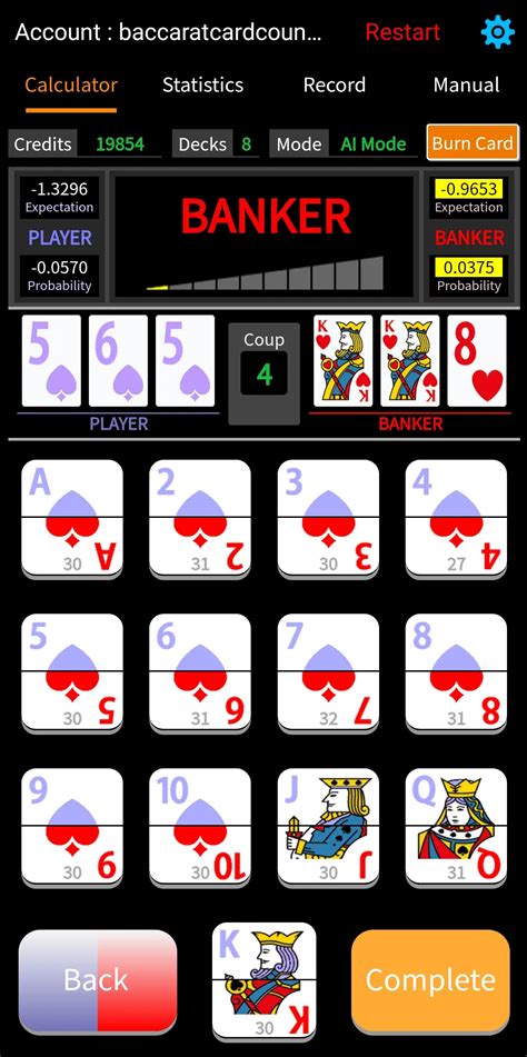 baccarat card counting|baccarat card counting calculator.